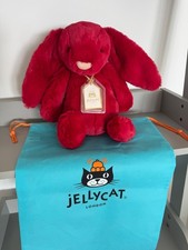 Jellycat Original Bashful Luxe Bunny Scarlett- *RARE* (Incl Dust Bag)