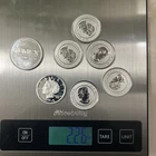 Lot of 7 Round Fine Silver  999 1 - 1/2 oz 6- 1/4 oz Silver Rounds