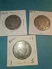 50c BARBER US HALF DOLLARS  3SET 1903 1911 1914