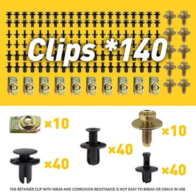 140x Stoßstangen Befestigungs Clips für Hyundai Sonata Genesis Elantra H-1 Ioniq