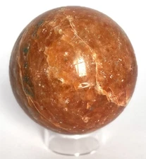 66mm Sunstone Crystal Sphere With Holder