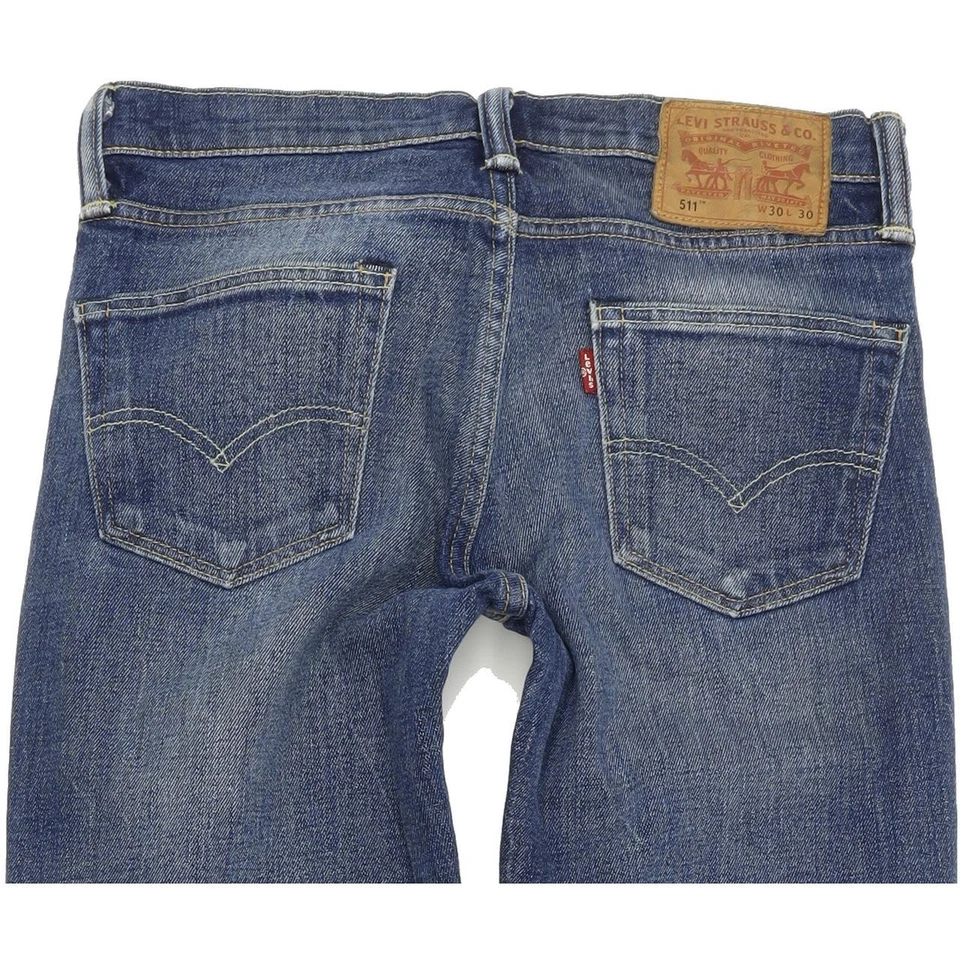 Levi's 511  Herren Blau Straight Slim Stretch Jeans W30 L30 (73814) - Bild 4 von 4