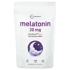 Melatonin, Strawberry, 20 mg, 400 Tablets