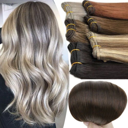 Sew In Hair Extensions Long To 28inch Weave Remy Human Hair Weft 100g Highlight - Picture 5 of 34