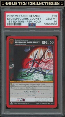 PSA 10 ⭐️ MetaZoo Stickman Clark County 60 Reverse Holo