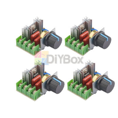 4X 2000W AC Speed Controller SCR 220V Voltage Regulator Dimmers Thermostat