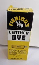 FIEBING'S Leather Dye 4 oz RED - Shoes Belts Saddles Handbags Boots