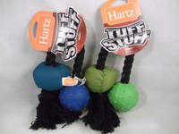 Hartz Tuff Stuff Bolo Rope Rubber Ball Tug Pull Training Dog Toy Color Choice Hartz Tuff Stuff Bolo Rope Rubber Ball Tug Pull Training Dog Toy Color Choice