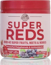 Country Farms Super Reds Antioxidant Superfood Drink Mix Mixed Berry 7.1Oz