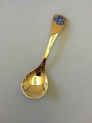 Georg Jensen Annual Löffel IN Vergoldet Sterlingsilber 1983