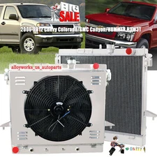For 06-12 Chevy Colorado/GMC Canyon/HUMMER H3 H3T 4 Row Radiator Shroud Fan Kits