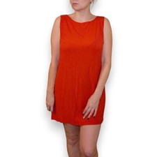 REFORMATION Women Red Ribbed Tank Mini Dress Ribbed Summer Sleeveless  Medium