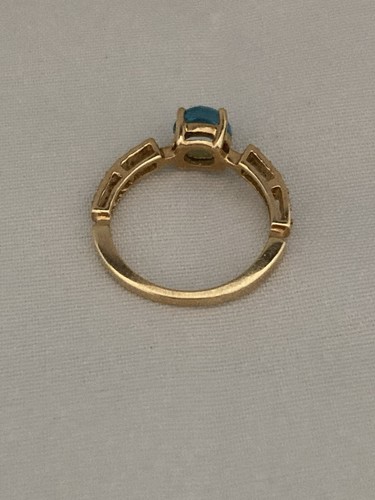 Sonia B, Diamond Topaz Yellow Gold Ring 14k - Picture 7 of 7