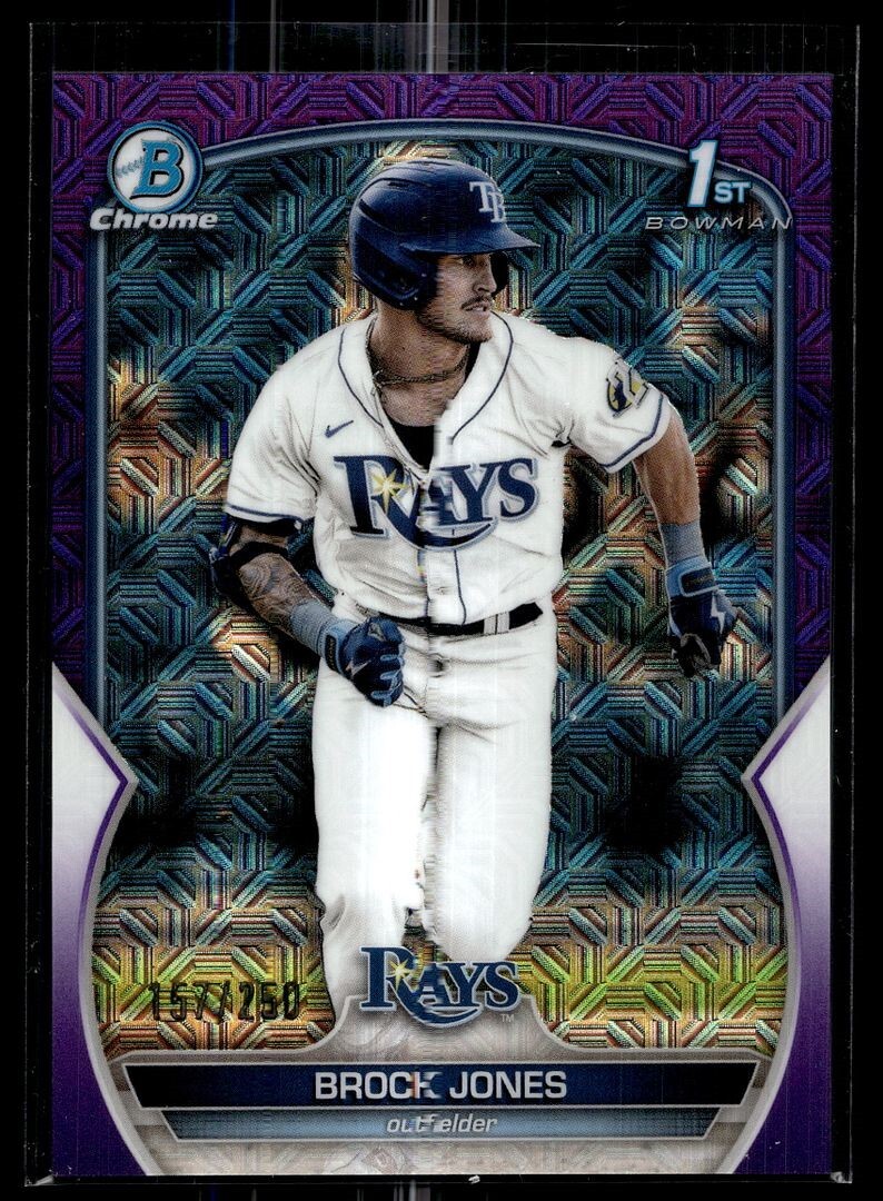 2023 BOWMAN CHROME MEGA BOX PURPLE /250 1ST BCP-115 Brock Jones Tampa Bay Rays