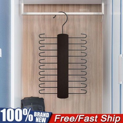 Wooden Tie Rack Anti-Slip Tie Display Holder Tie Rack Hanger for Home Storage