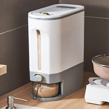 Rice Dispenser Container Cereal Seed Box Dry Food Grain Storage Kitchen Push NEW