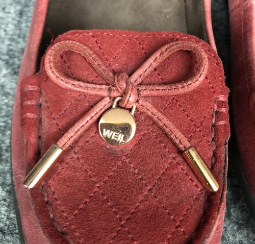Dr Andrew Weil 85 Venice Orthaheel Red Leather Slip On Flats Womens Sz 6 In EUC - Picture 4 of 10