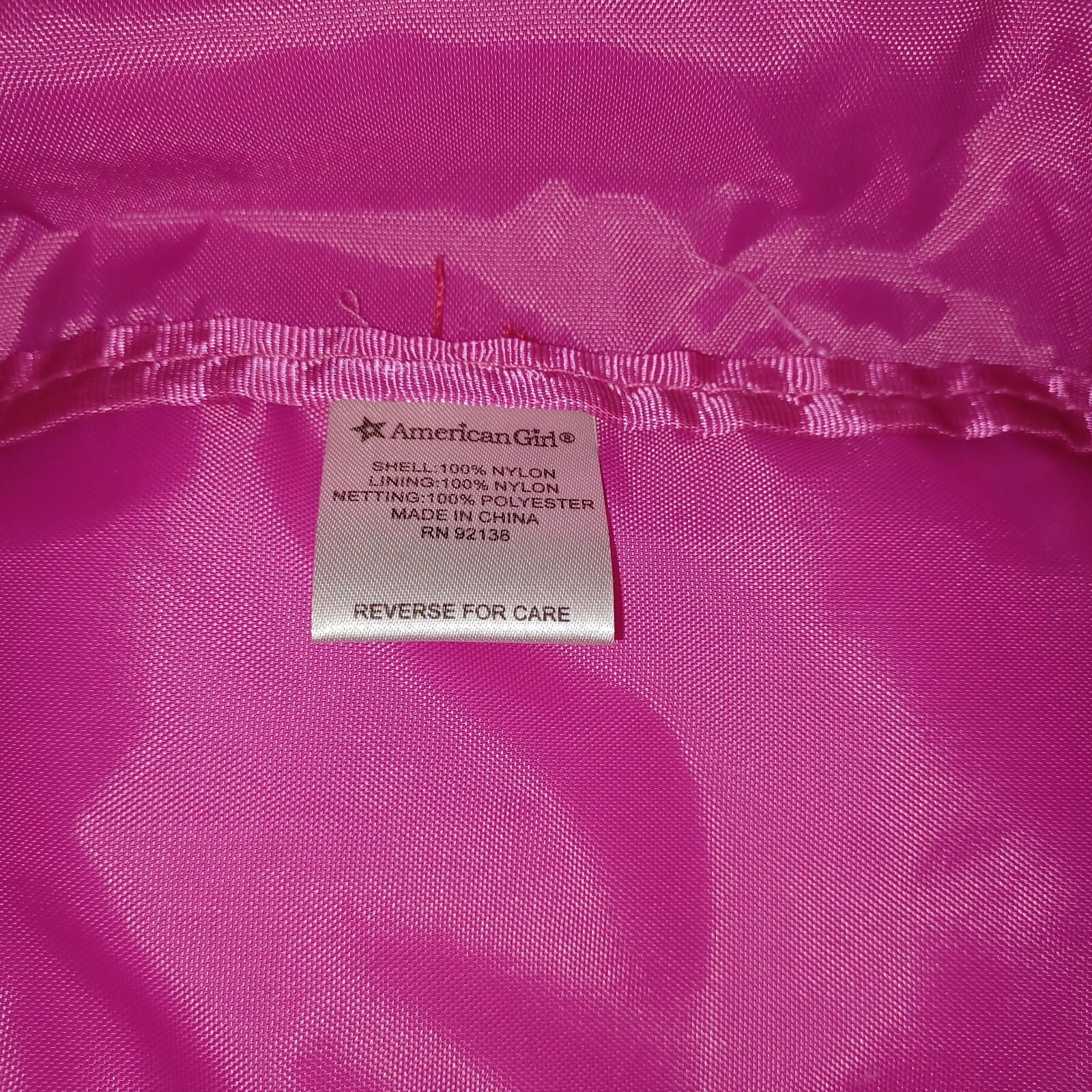 American Girl Doll Carrying Case Shoulder Bag Red & Pink 
