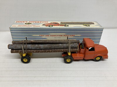 Dinky Supertoys Tracteur Willème Avec Remorque Fardier De 1959 - Échelle 1:43 - Occasion Boîte D'origine