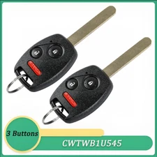 2pcs Replacement Keyless Entry Remote Key Fob for 05-08 Honda Pilot 4-Door 3BTNS