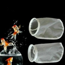 2 X Nylon Netz 74 Mikron Filter Socke 4 Inch Ring Tasche Aquarium Marine Sumpf