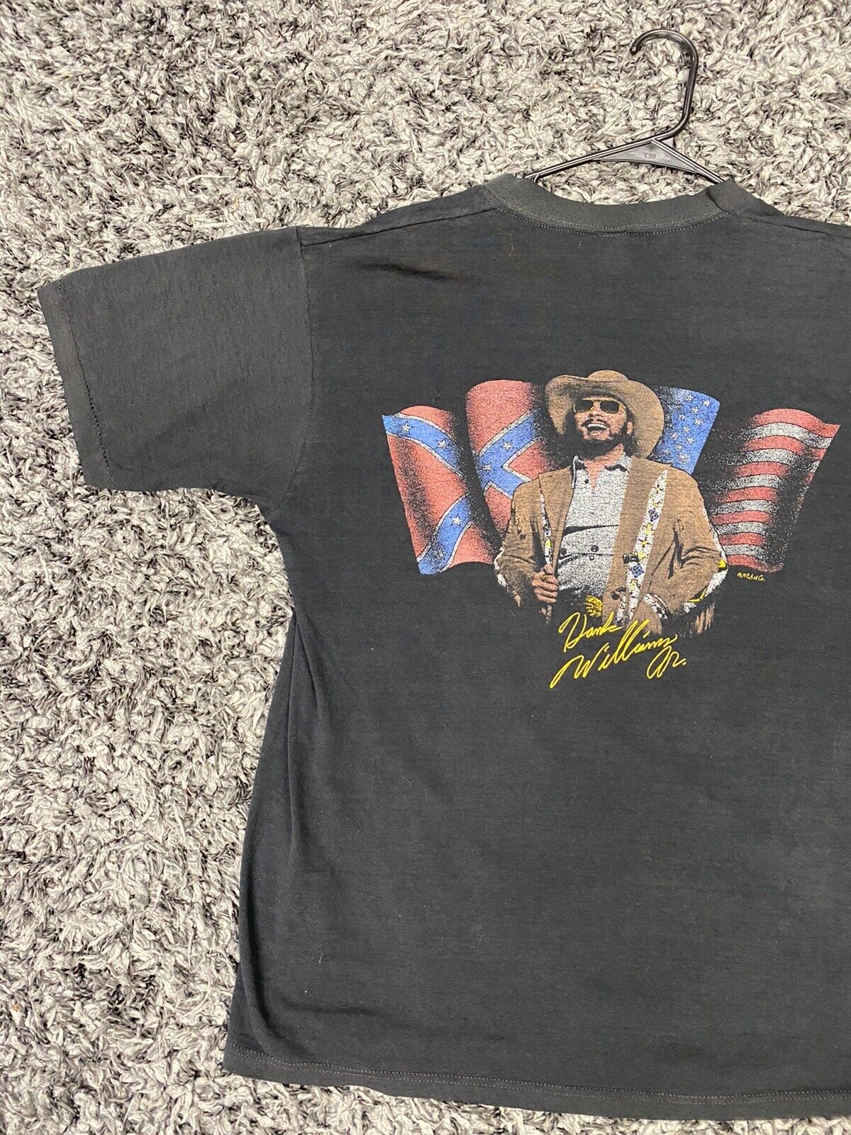 vintage 1980’s Hank Williams Jr T-shirt Sz L Jerz… - image 9