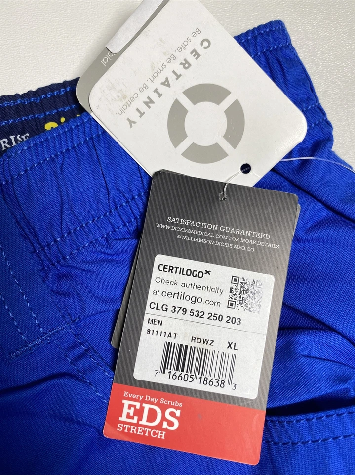 Pantalones Médicos Dickies EDS Signature Elastizados Azul Real XL Altos Nuevos con Etiquetas Foto 4 de 4
