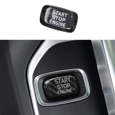 Fit For Volvo XC60 2010-2017 Dry Carbon Fiber One-Button Start Switch Cover Trim