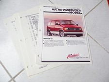 Chevrolet Astro 1988 Option Chevrolet Catalog Brochure Commercial Sales