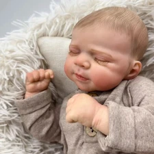 18" Boy Newborn Reborn Baby Dolls Adorable Lifelike Toddler Vinyl Full Body Toy