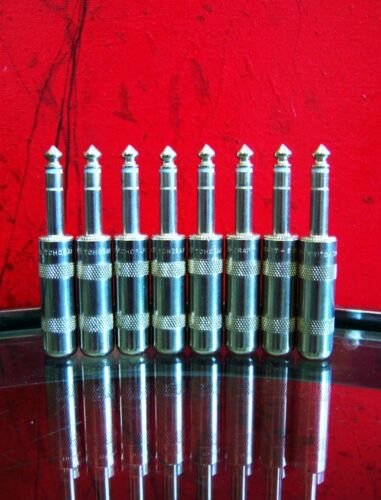Lot of 8 1980's Switchcraft male 1/4 inch microphone / audio cable connectors