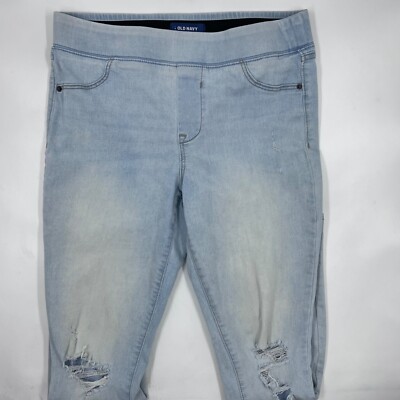 Old Navy Womens Rockstar Jeggings Size 10 Blue Denim Light