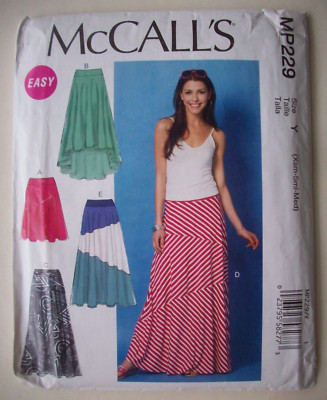 Below waist pullon skirt pattern 6966 229 size 4 6 8 10 12 14 UNCUT