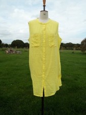 M&S Lightweight Cotton Sleeveless Button Through Shirt Tunic Dress 16 Worn Once