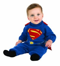 Rubies Costume Man of Steel Superman Romper Blue/Red 0-6 Months