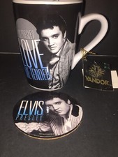 Elvis Mug & Coaster Set BDay 2010 NEW 