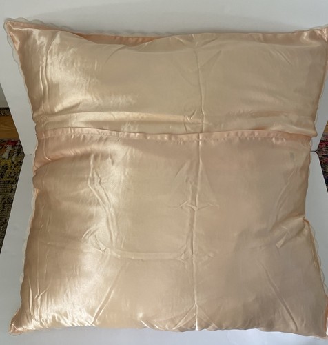Euro Shams Set of Two Peach Colored embroidered Polyester JC Penney - Picture 3 of 12