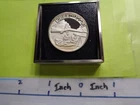 CREEDMOOR SHARPS AND REMINGTON BEAT IRISH TEAM RIFLE NRA 999 SILVER COIN RARE #T