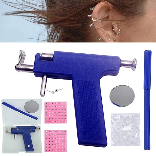 Professional Ear Piercing Gun with Nose Navel Lip Rings Ear Studs Jewelry Set video thumbnail
