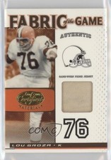 2007 Leaf Certified Materials Fabric of the Game Prime /15 Lou Groza HOF 0r4