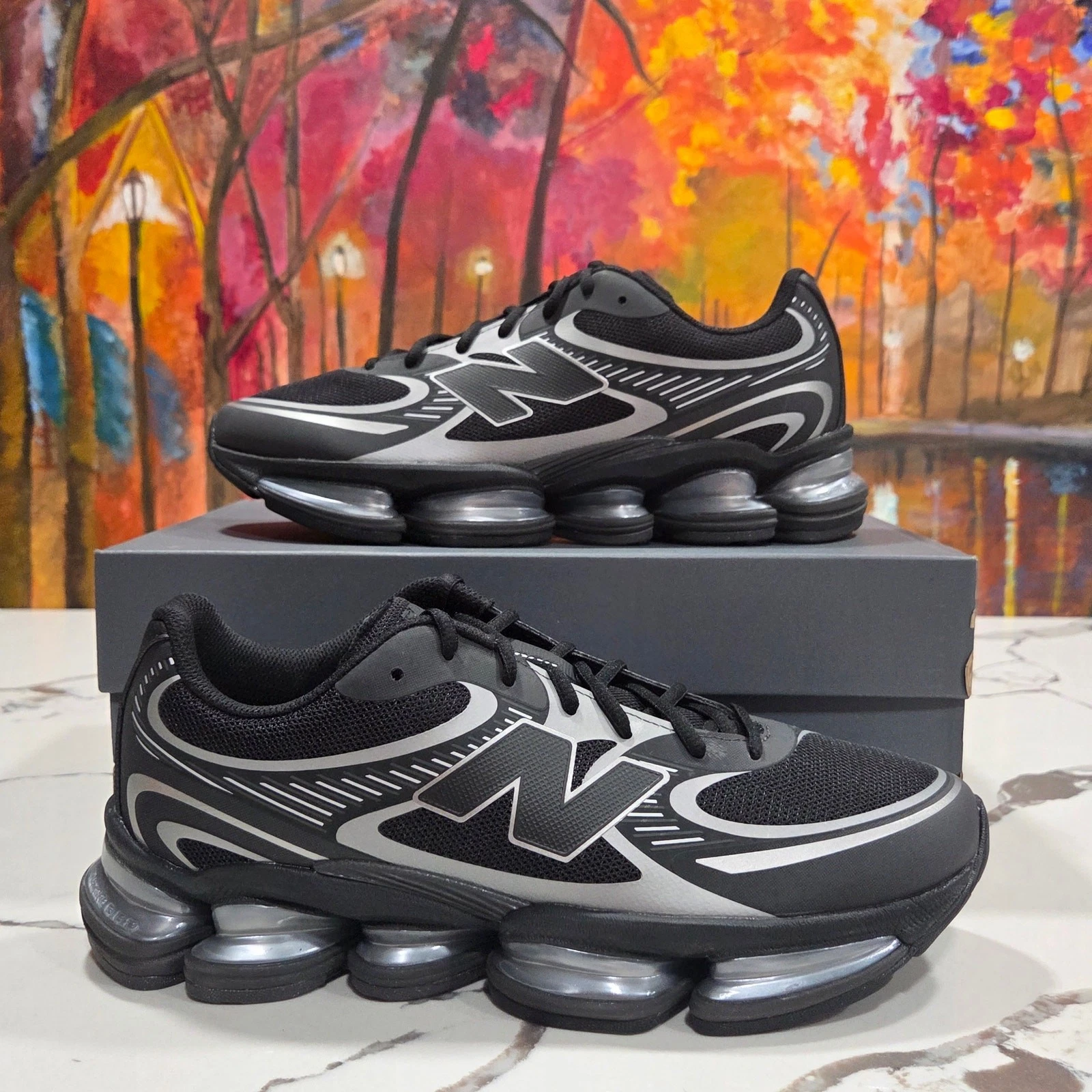 New Balance Abzorb 2000 Black Silver Metallic Size 10.5 Men's U20008LL New