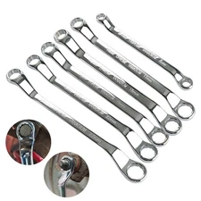 Offset Box End Wrench Spanners Carbon Steel Metric 45-Degree Long Double Ring