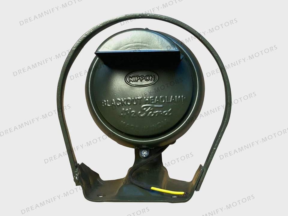For Willys Ford Jeep Drive Head Lamp + Bracket Unit 41-45 MB Ford GPW 4.5" - Image 3 of 4