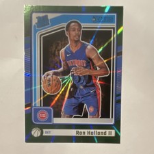 Panini Donruss Ron Holland II Rated Rookie Holo Green Laser Pistons 2024-25 #236