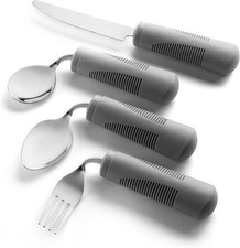 Special Supplies Adaptive Utensils 4-Piece Kitchen Set Weighted, Non-Slip Hand