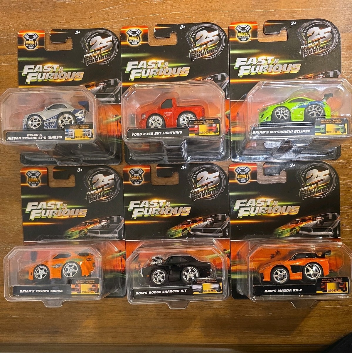 【当時物・新品未開封】Jada toys（全5点） Jada Fast & Furious 25 years Small Blocks 1/43 Full Set Of 6 New
