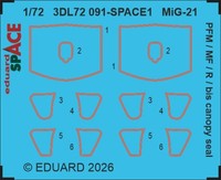 Eduard Accessories 3DL72091 - 1:72 Mig-21 Pfm / Mf/ R / Bis Canopy Seal Space 1/