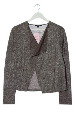 COMMA Strick Cardigan Damen Strickbekleidung Gr. DE 38 silberfarben Casual-Look