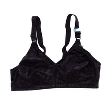 NEW Bali Double Support Spa Closure Wireless Bra Black Size 34C 3372