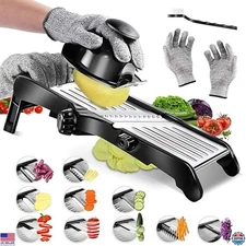 Masthome Adjustable Stainless Steel Mandoline Slicer - Versatile Vegetable &